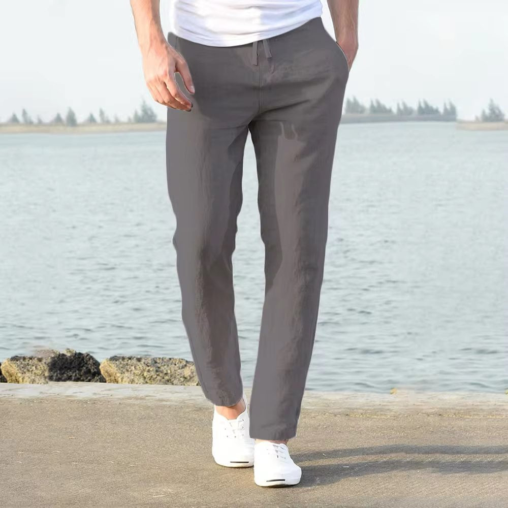 Montévre™ | Pantalon décontracté pour homme avec taille élastique – Pantalon en tissu confortable et élégant pour la vie quotidienne et les vacances