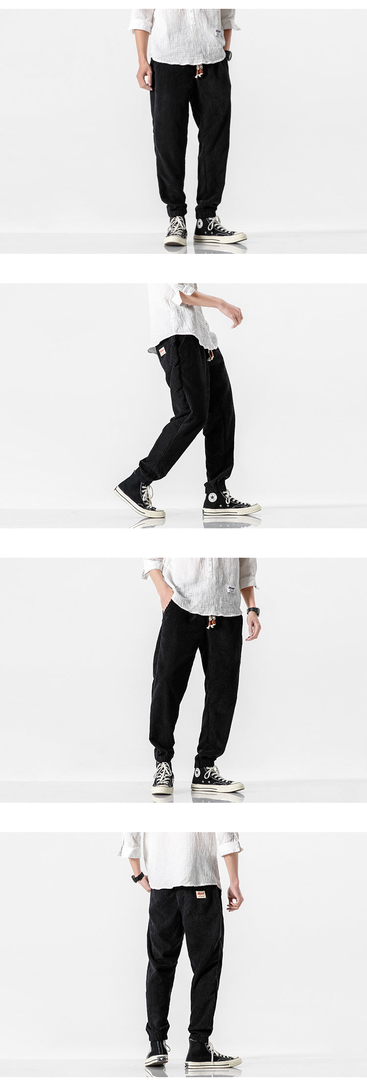 Montévre™ | Pantalon jogger homme en velours côtelé – Coupe décontractée, ceinture avec cordon ajustable