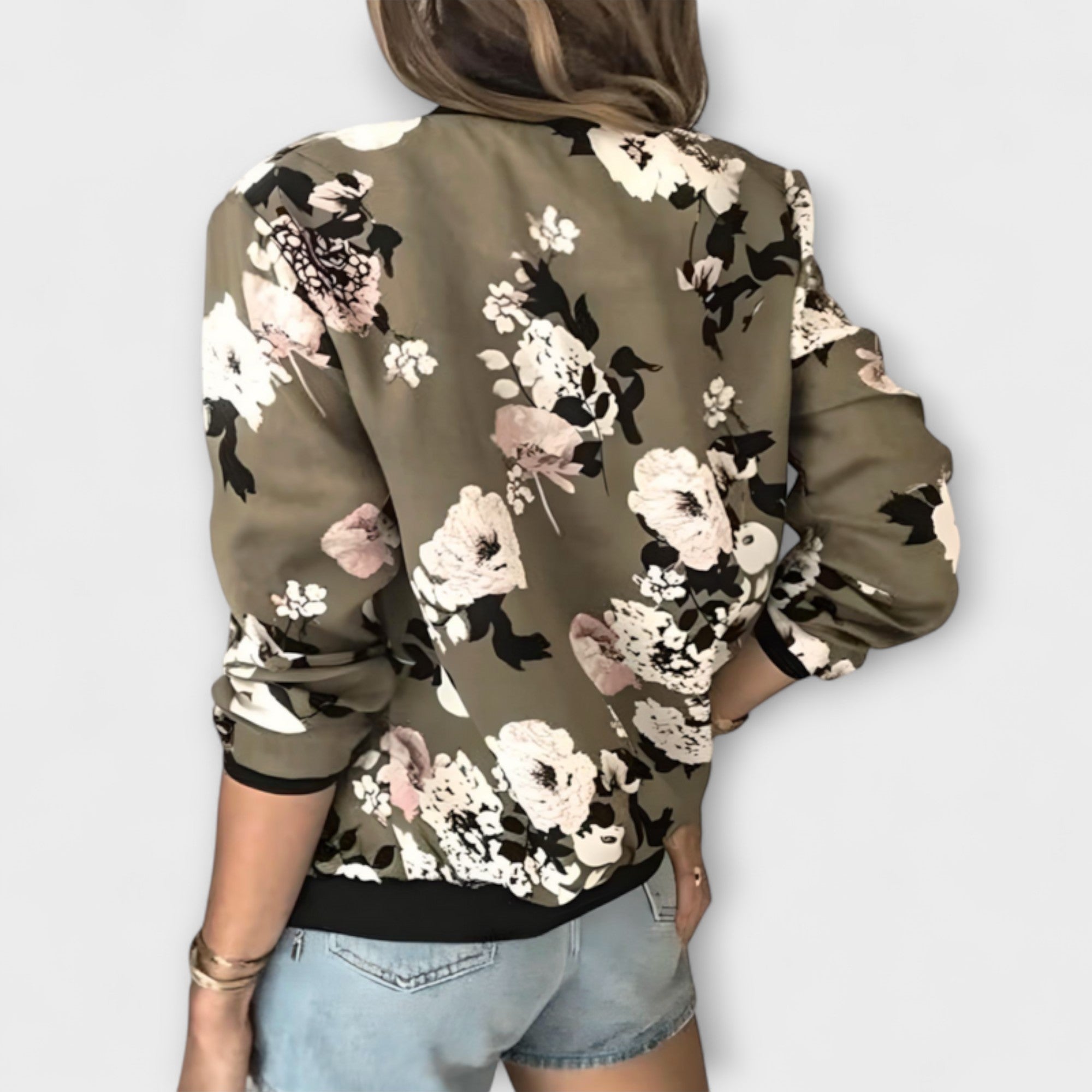 AlpenNord™ | Kaelin – Veste bomber élégante avec motif floral